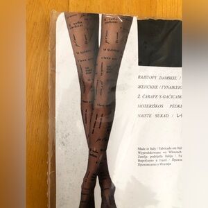 Calzedonia Scripted Printed Tights ‘A Wish For You’ Size S/M NEW